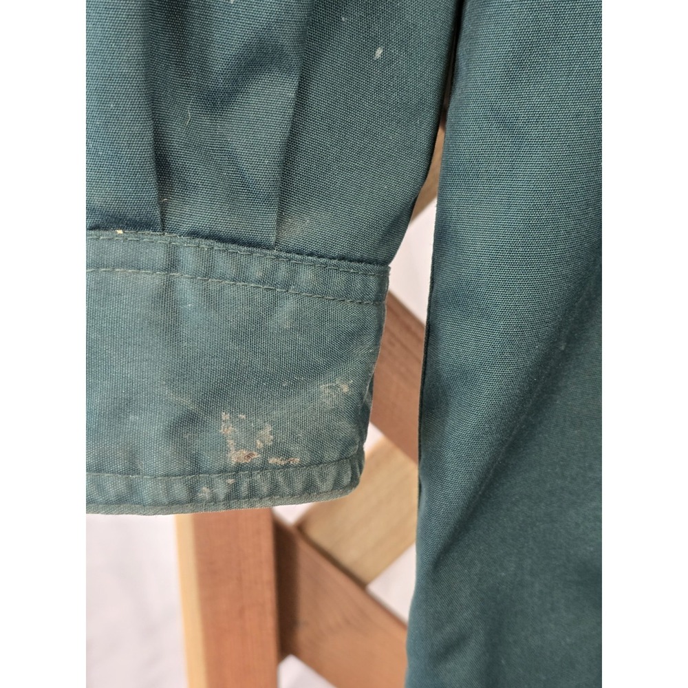 Vintage Y2K Eddie Bauer Men's Jacket Coat Green Wool Lining Warm Size Small - Picture 15 of 15